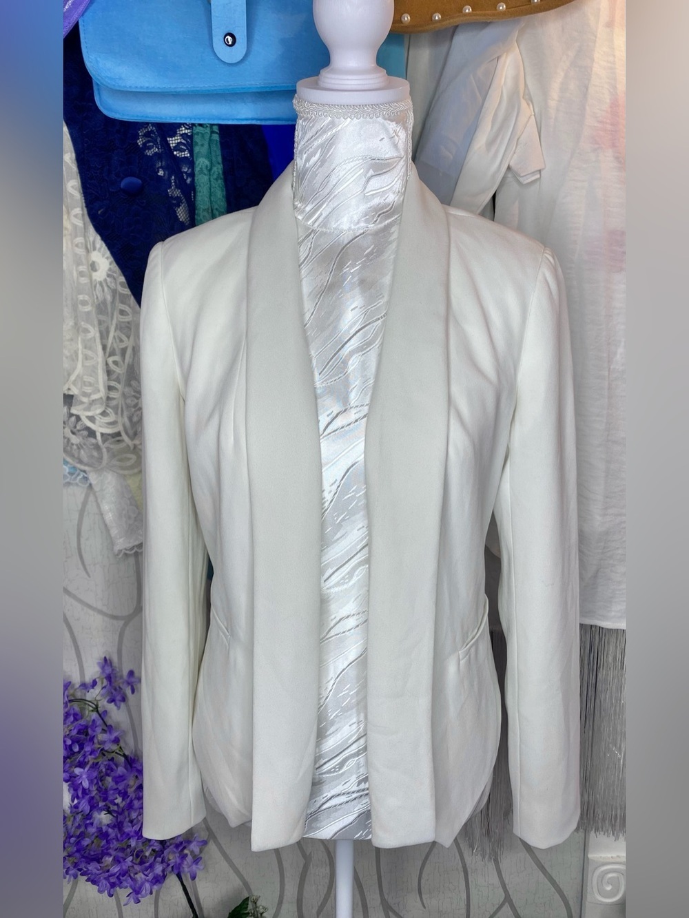 🌷 RW&Co 🌷 Birch White Shawl Collar Women's Blazer